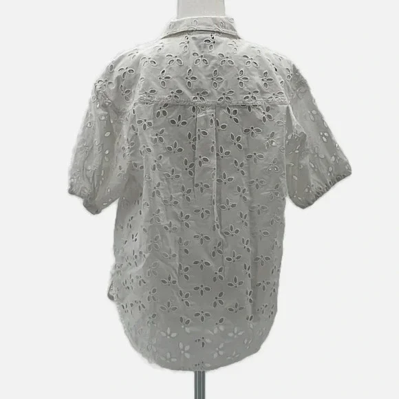 J. Crew Spring Garden Eyelet Blouse in White - Size 6 - Picture 5 of 11
